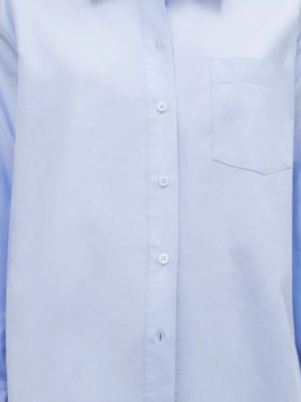 NWT Zara Light Oxford blue  Button-Down Shirt - Picture 3 of 4